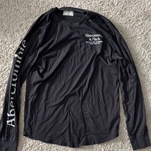 Abercrombie & Fitch Black Graphic Long Sleeve Tee